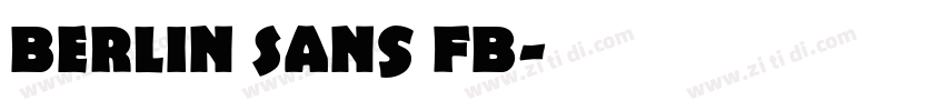 Berlin Sans FB字体转换